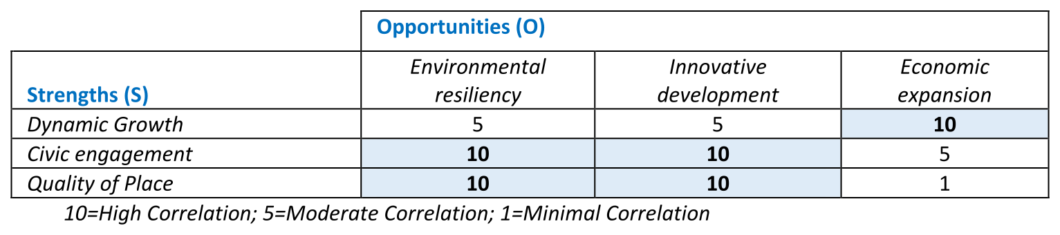 SWOT S-O Matrix